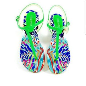 Nine West Zowieo Spring Summer Green Sandals 8.5M