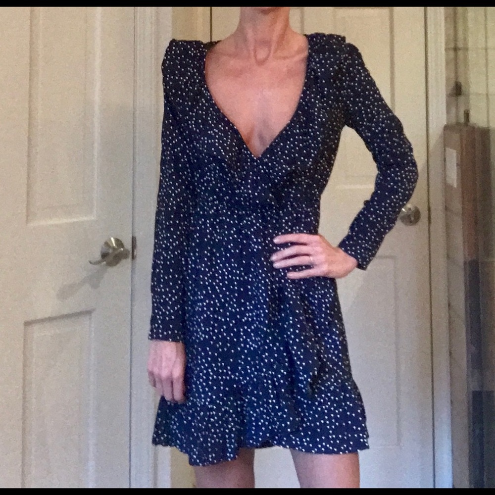 1 LEFT! NWT polka dot ruffle long sleeve dress - Picture 4 of 5