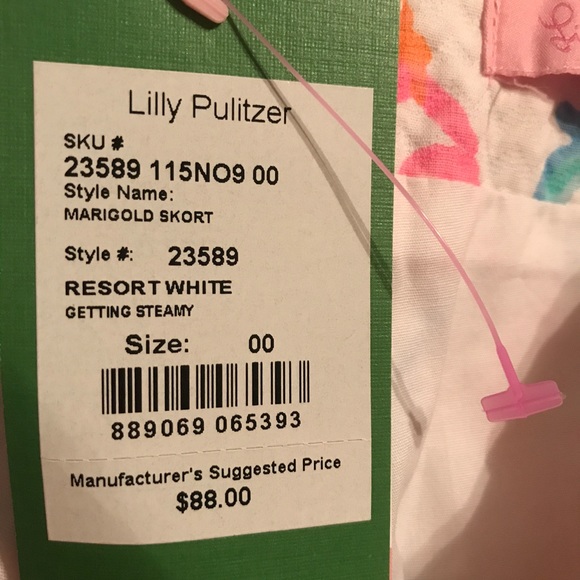 Lilly Pulitzer marigold skort Getting Steamy Sz 00 - Picture 2 of 3