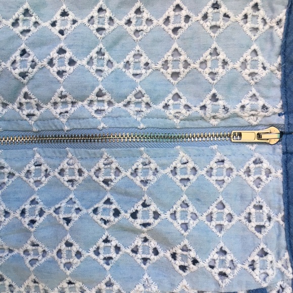 Denim/Crochet Skirt - Picture 2 of 3