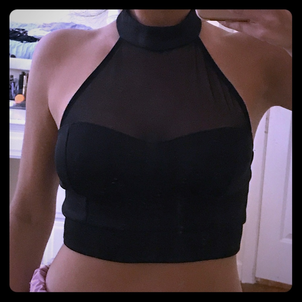 Black crop top