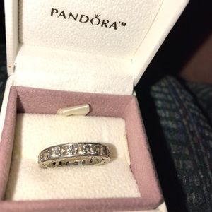Authentic Pandora eternity ring size 8