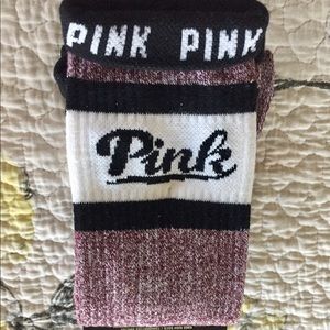 2 Pairs of Pink Brand socks