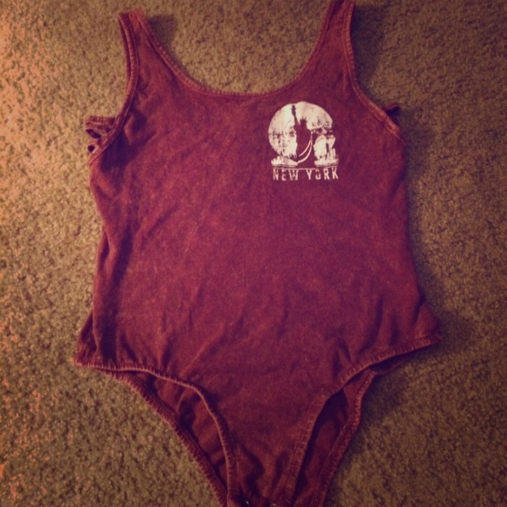 MAROON NYC BODYSUIT