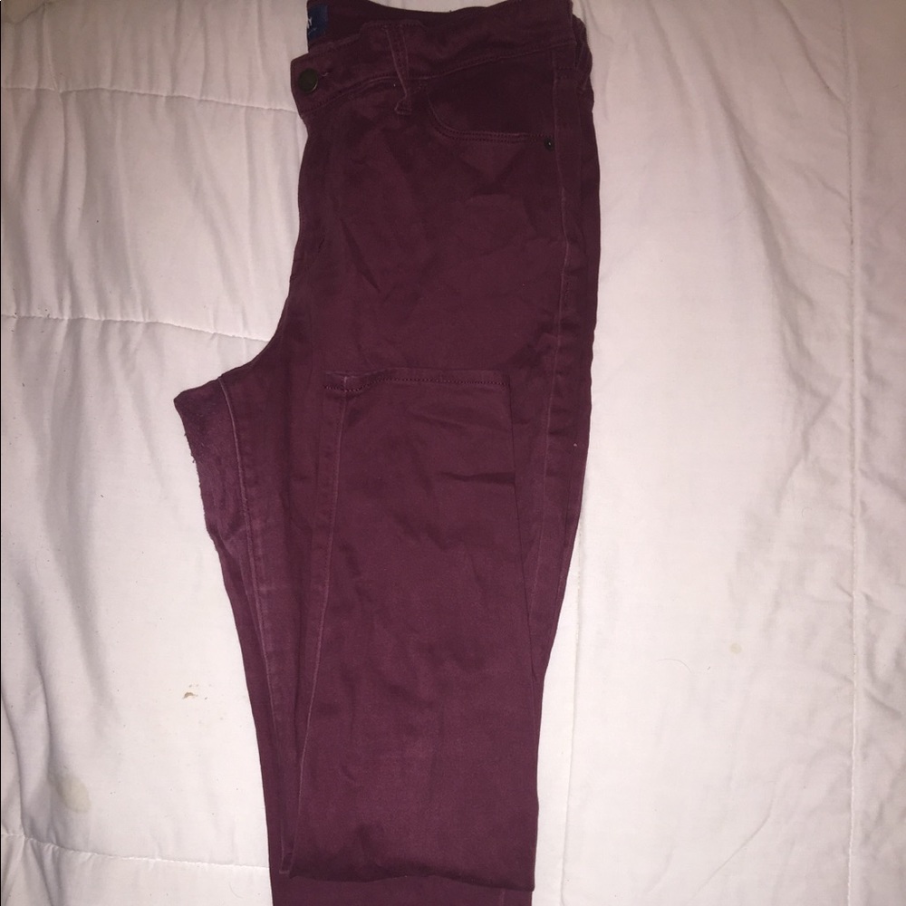 Old navy maroon rockstars