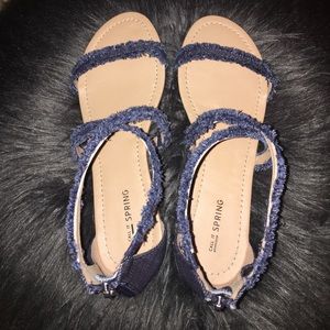 CALL IT SPRING Denim Strappy Sandals