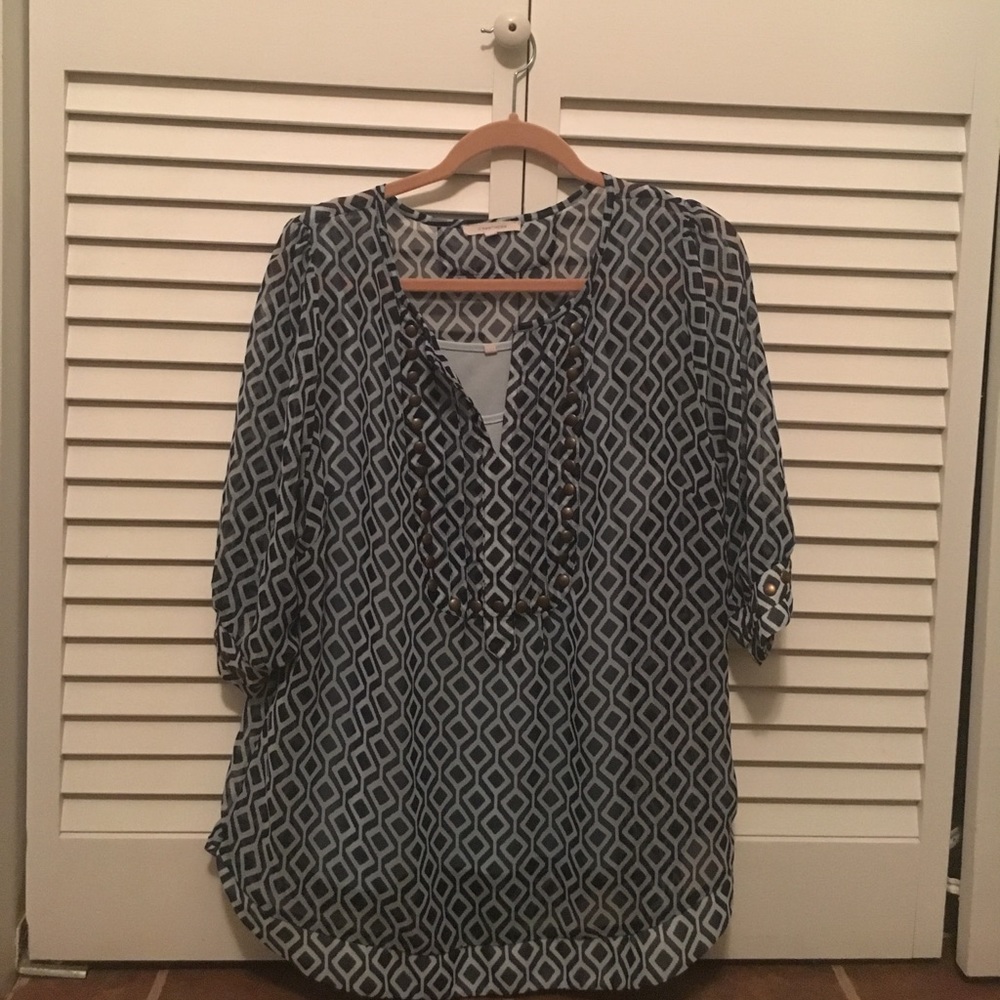 Flowy sheer top with tank