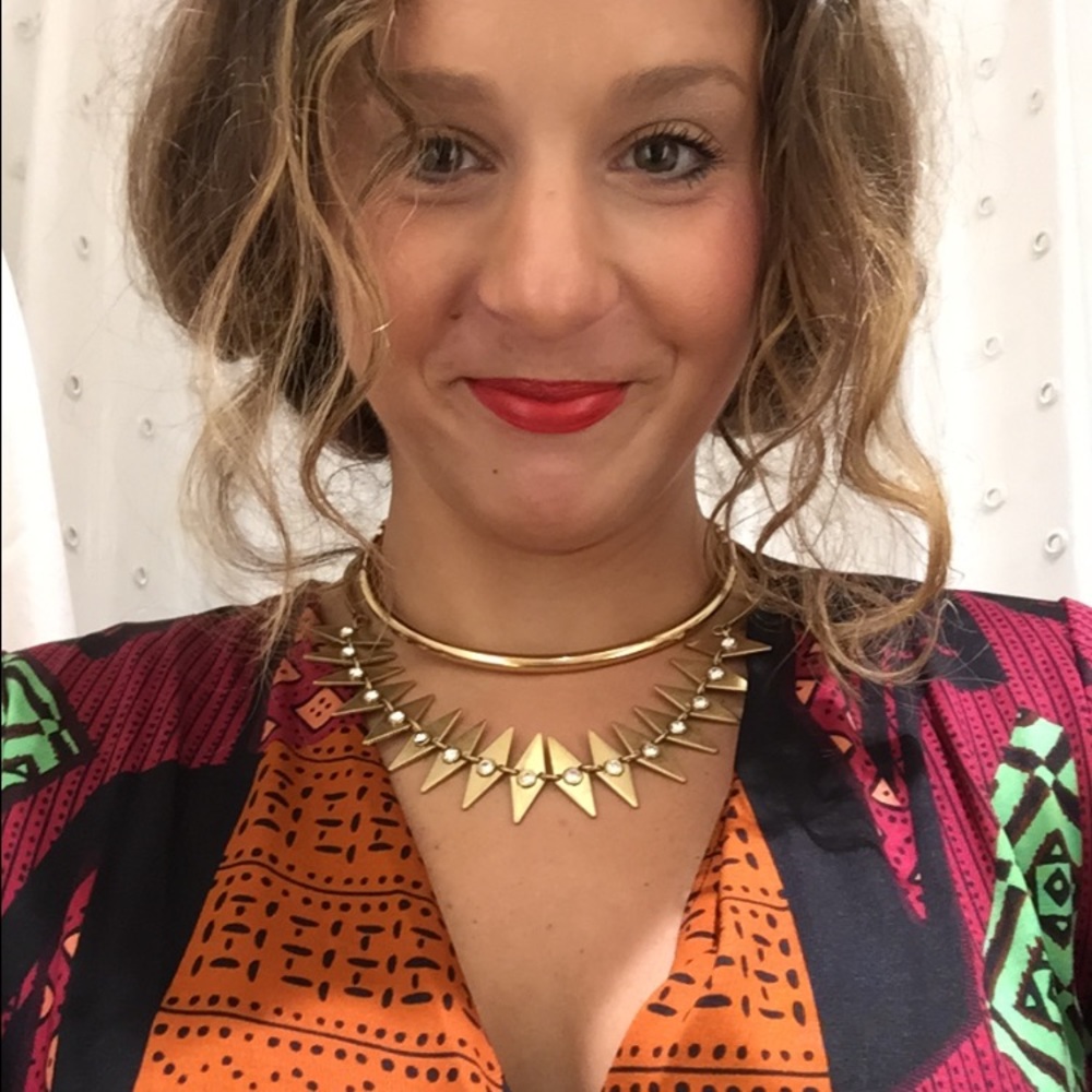 J. CRew statement triangle necklace