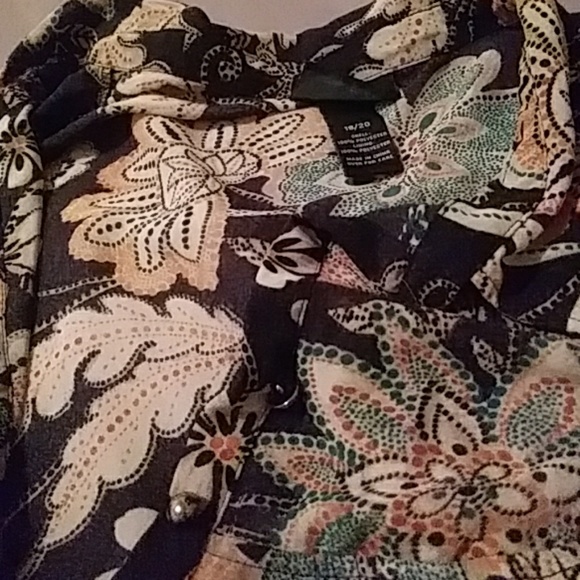 Lane Bryant Tops - Hippy boho black floral button top dressy blouse Lane Bryant Tops - Hippy boho black floral button top dressy blouse