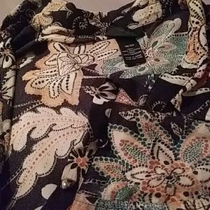 Lane Bryant Tops - Hippy boho black floral button top dressy blouse Lane Bryant Tops - Hippy boho black floral button top dressy blouse