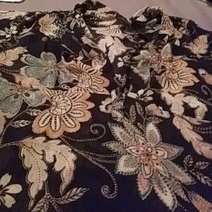 Lane Bryant Tops - Hippy boho black floral button top dressy blouse Lane Bryant Tops - Hippy boho black floral button top dressy blouse
