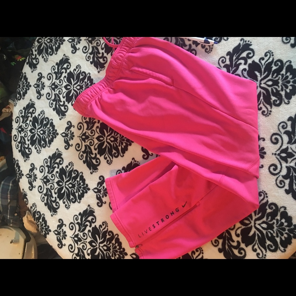 livestrong pink nike sweats