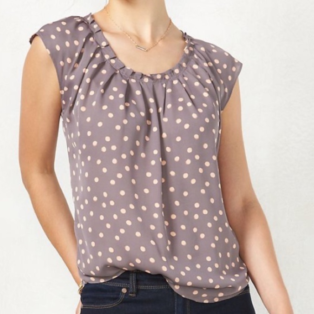 Silk Polka Dot top!