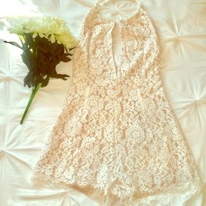 White Lace Romper
