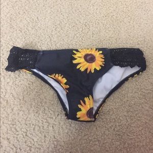 Sunflower print bikini bottoms