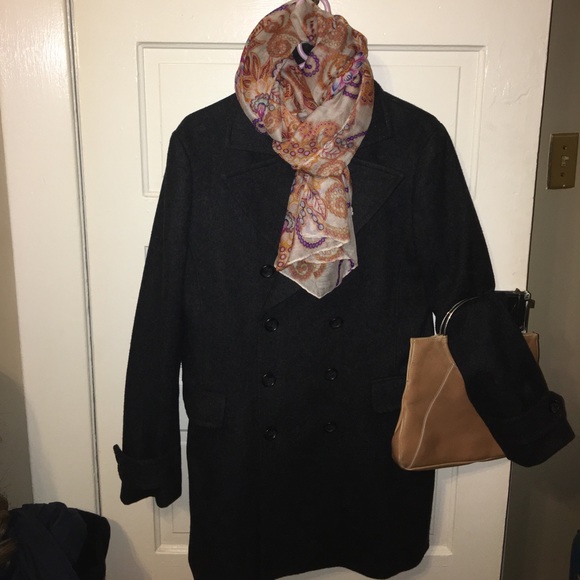 Very nice dark gray dressy peacoat. - Picture 3 of 8