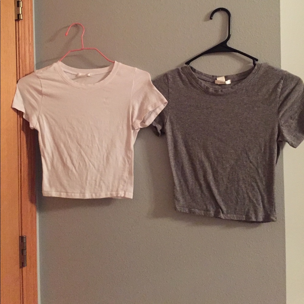 Classic crew neck crop tops