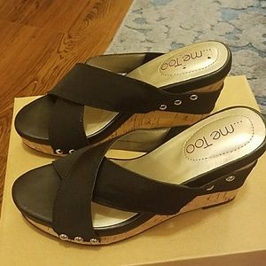 Me Too slip on wedge sandal