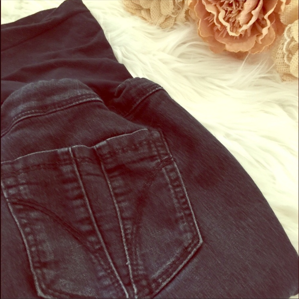 Fade to Blue Maternity Dark Skinny Petite Small
