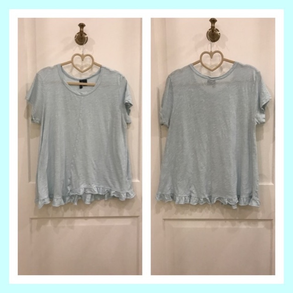 Anthropolgie ruffled hem tee - Picture 2 of 2