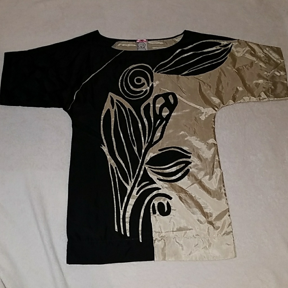 Yoana Baraschi Silk Appliqué Rose Dress