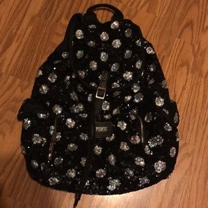 Polka dot sequin VS PINK book bag
