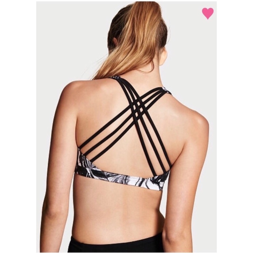 NWT Victoria's Secret Marble Crossback Sports Bra
