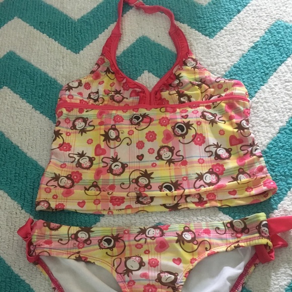 Girls monkey tankini - Picture 1 of 2