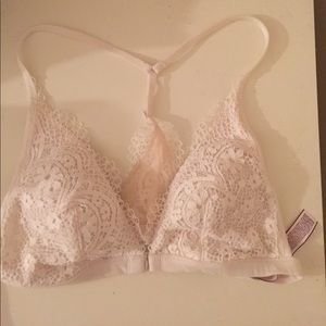 Victoria's Secret White Lace T-Back Bralette (S)