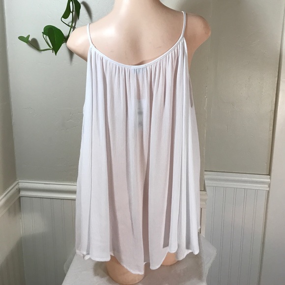 Chelsea Sky Gauze Cold-Shoulder Top. B096 - Picture 6 of 7