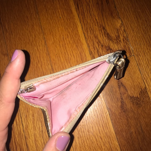 Coach Signature Gold Keyring Card Holder - Picture 3 of 4