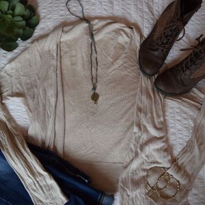 BCBG MaxAzria Cream High-Low Cardigan