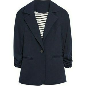 NWT 41 Hawthorn Navy Blue Blazer Size Large