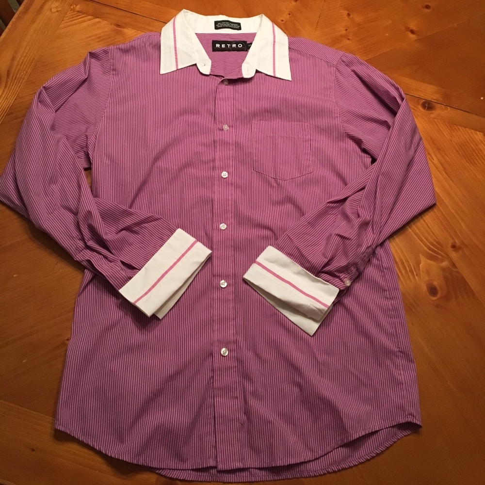 Retro long sleeve dress shirt