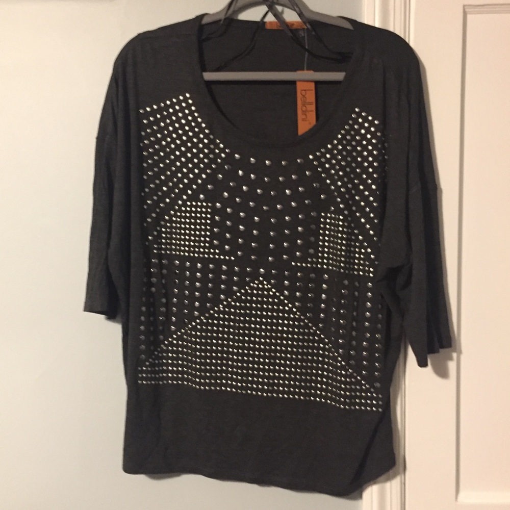 Black Silver Studded Shirt