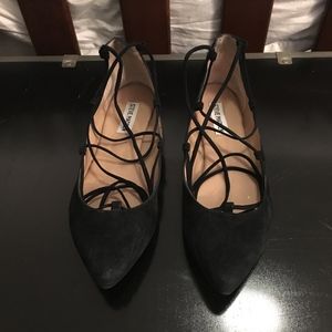 Steve Madden Point Toe Lace Up Flats