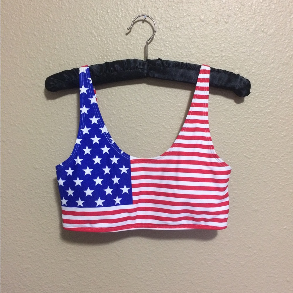 American Flag Swimsuit Top