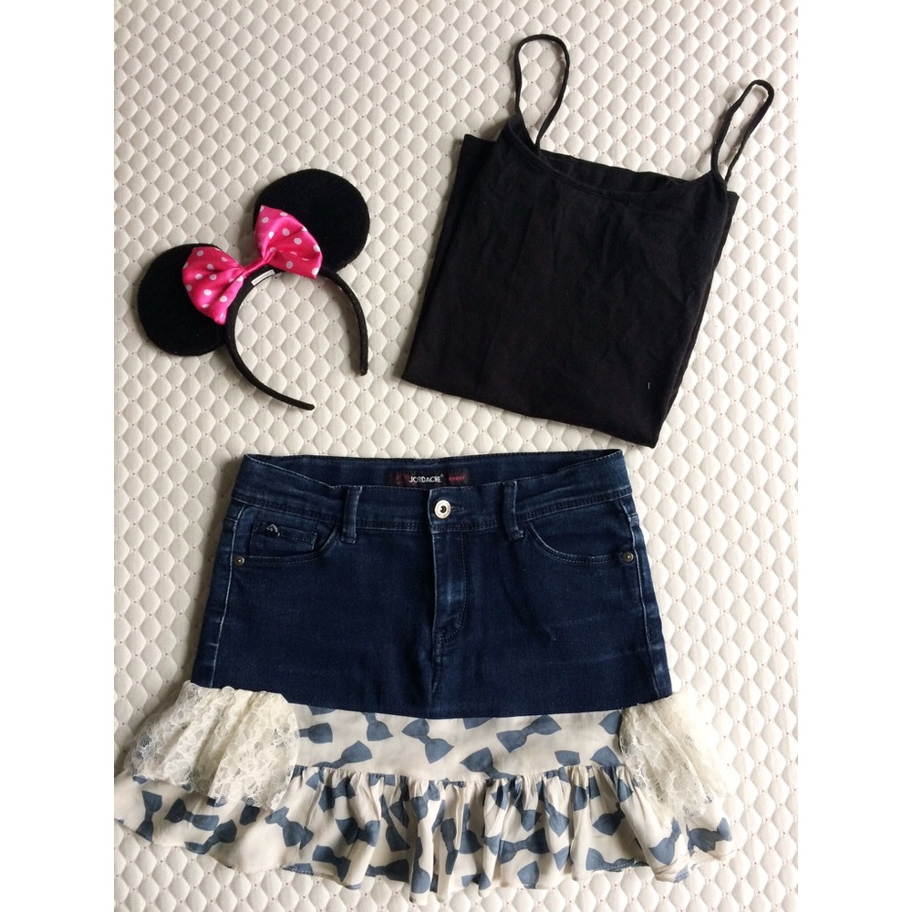 Bow Tie Jean Skirt