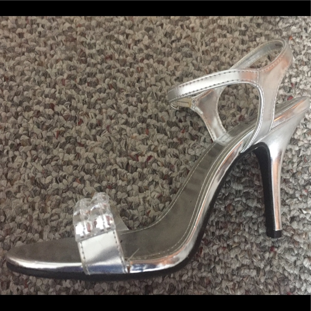 Silver Rhinestone Heels - Picture 3 of 4