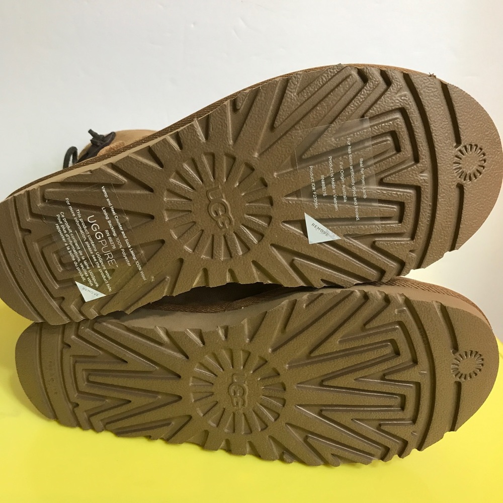 New Ugg Astoria Tehuano Brown Boots Size 7 - Picture 3 of 8