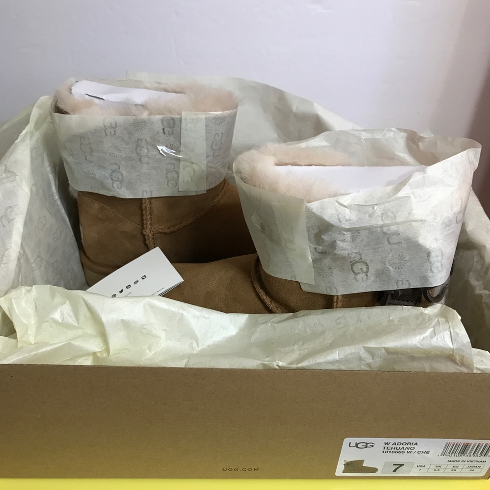 New Ugg Astoria Tehuano Brown Boots Size 7 - Picture 6 of 8