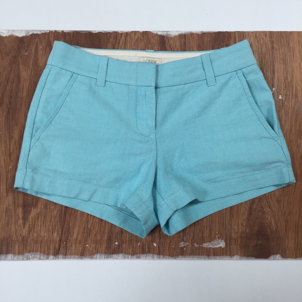 J.CREW Powdered Blue 3" Oxford Shorts