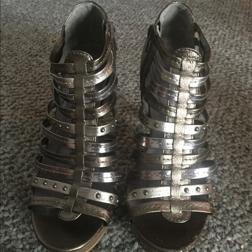 Silver Metallic Heels