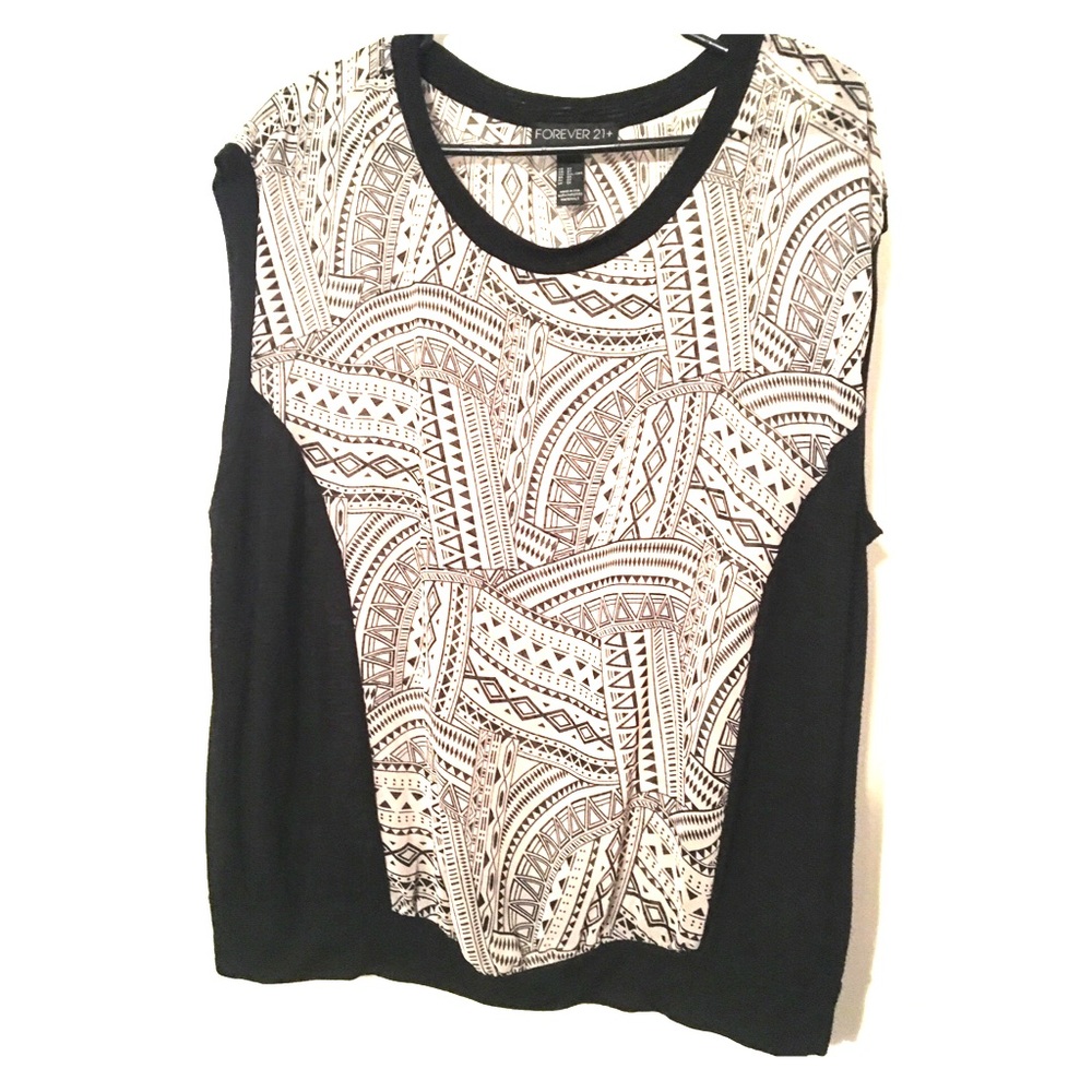 Tribal Print Sheer Tank