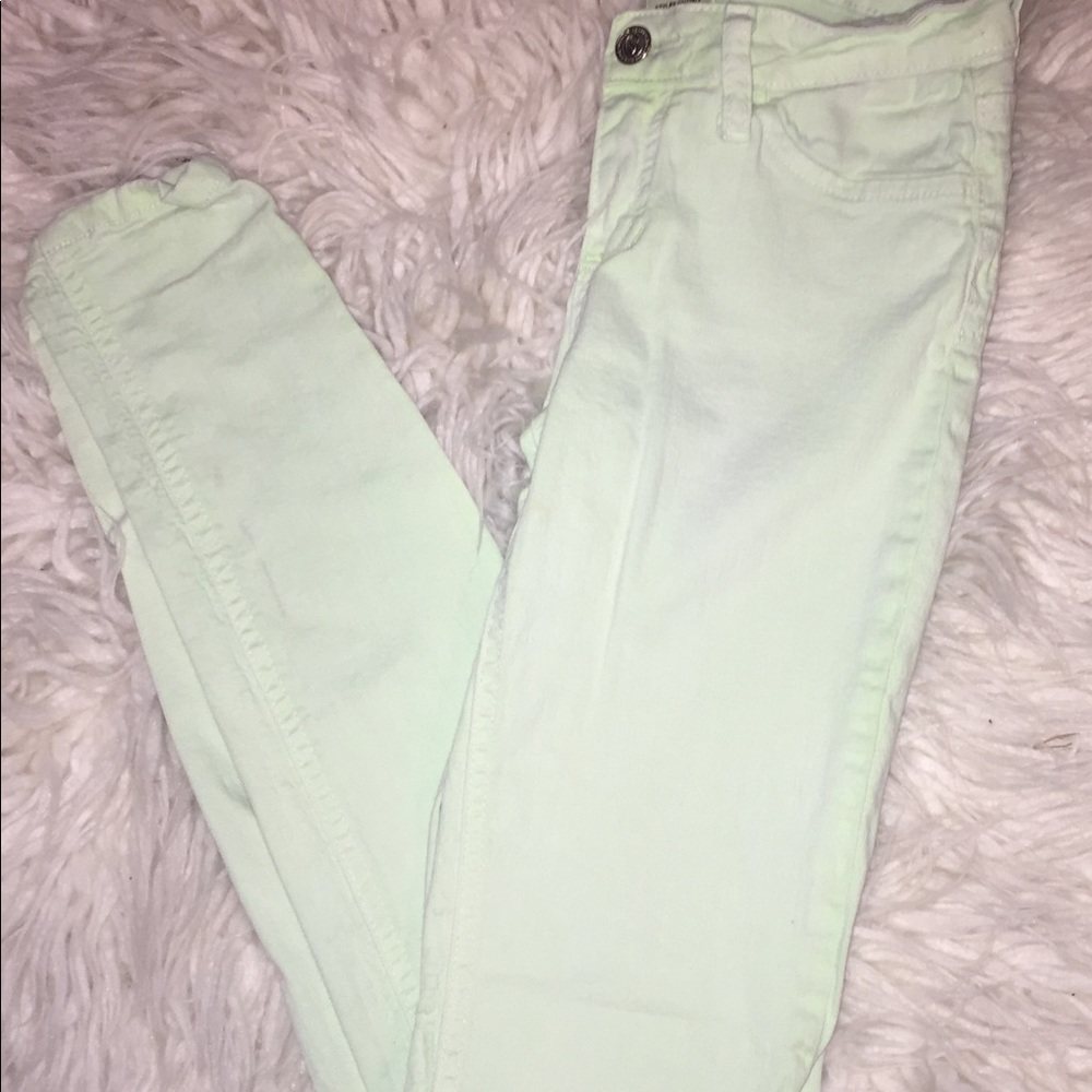 Pastel Mint Green Jeans
