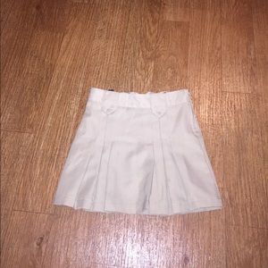Little Girl School Uniform Khaki Skirt.