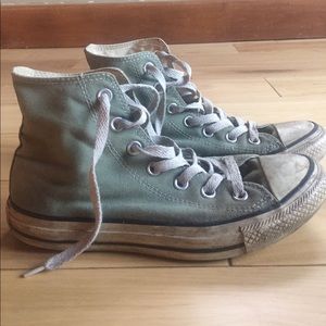 High Top Converse Unique Sage Color