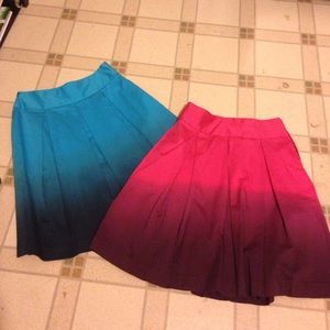 Lot of 2 ombré skirts from express