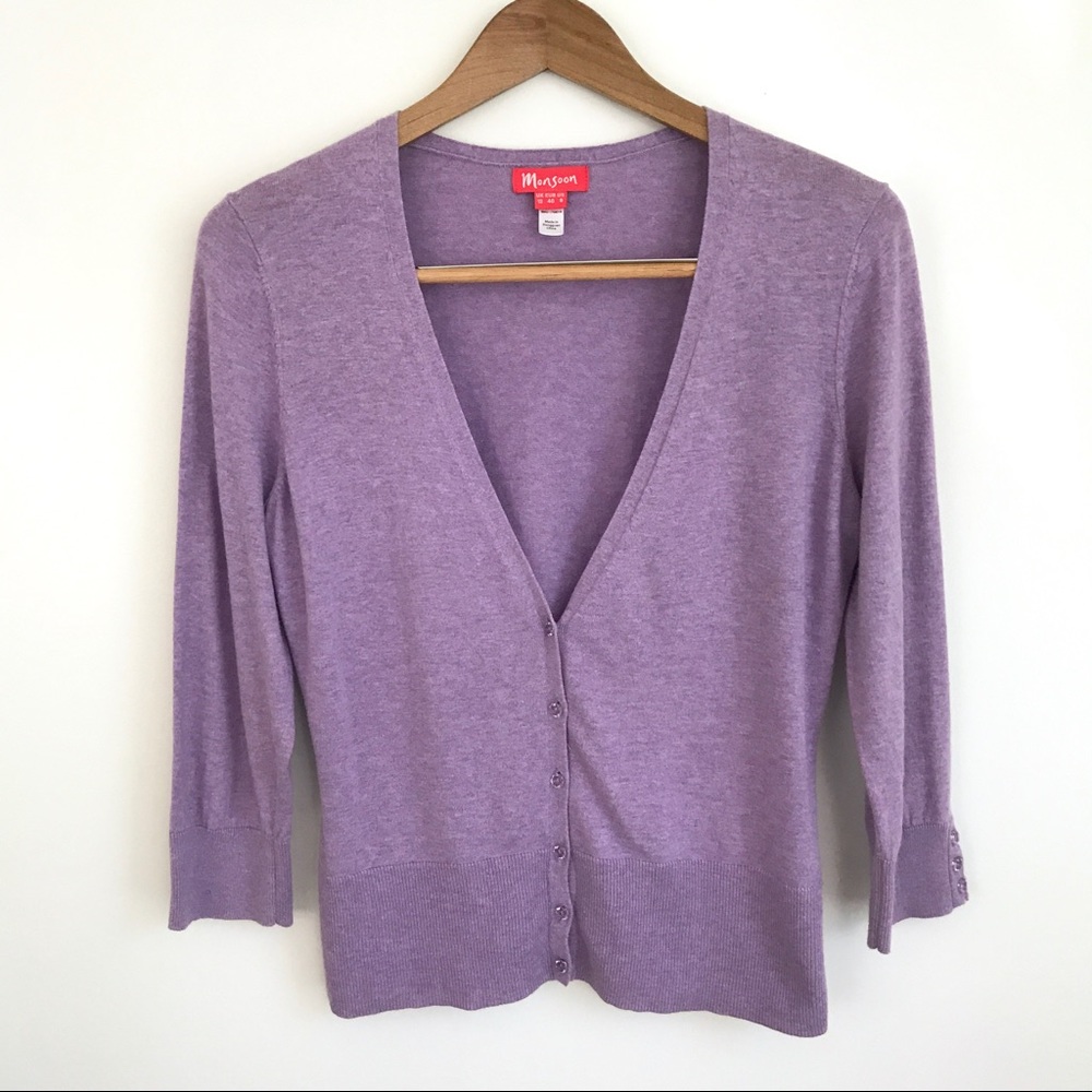 Purple Monsoon Cardigan NWOT