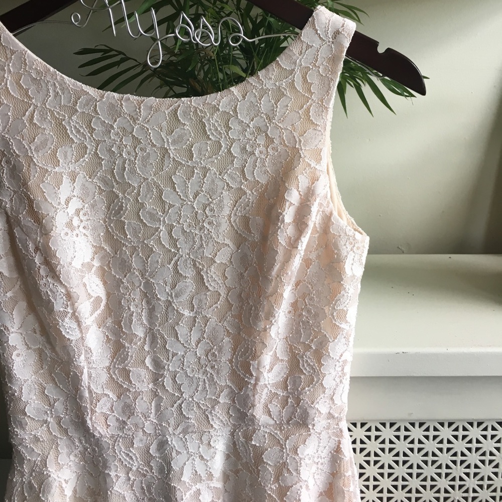 Blush lace dress